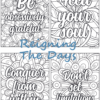 engrave my wellbeing affirmation coloring book pages part 2